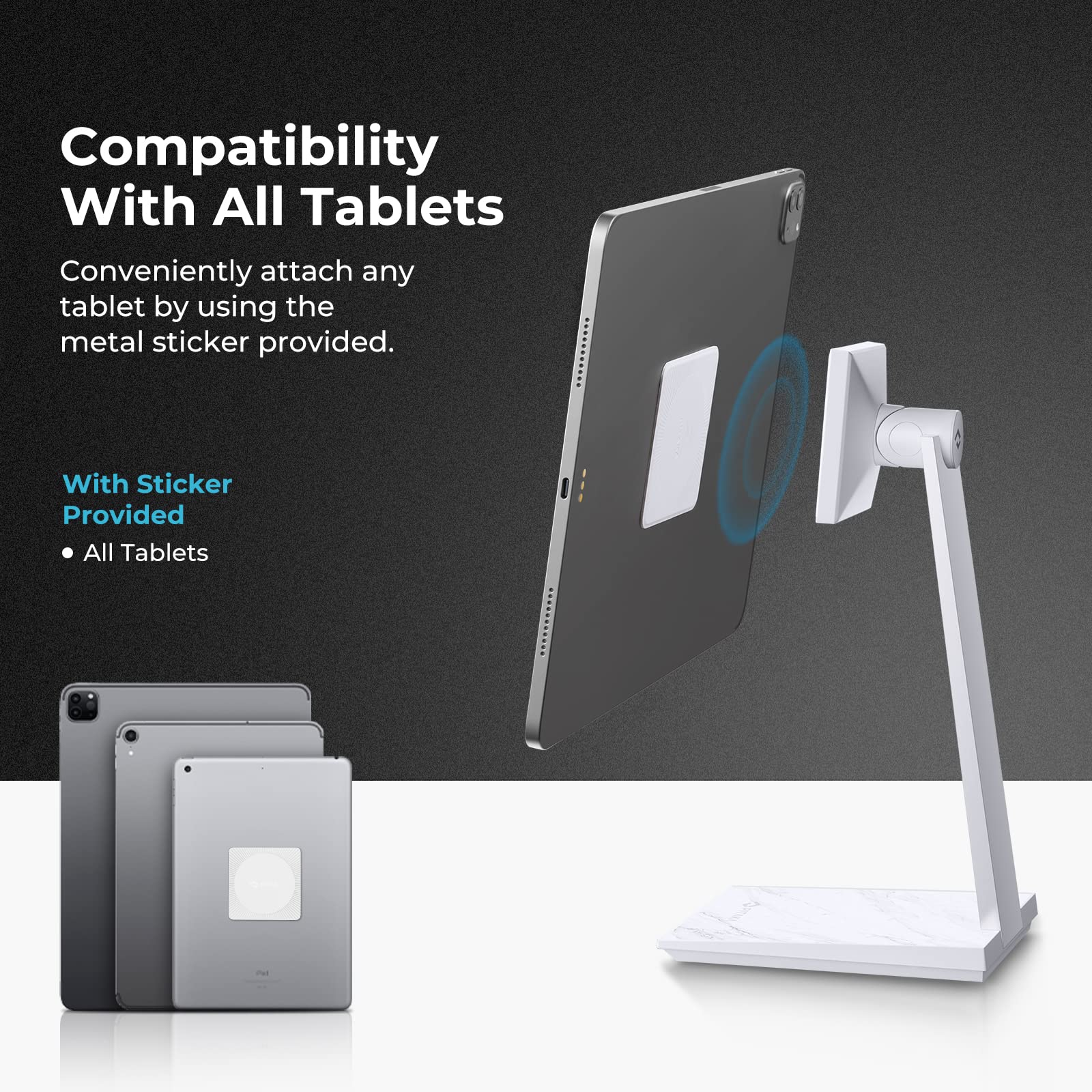 PITAKA Magnetic Table Stand for iPad [MagEZ Stand] Tablet Holder